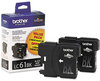 A Picture of product BRT-LC612PKS Brother LC612PKS-LC61YS Ink,  Black, 2/PK