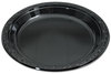 A Picture of product GNP-BLK10 Genpak® Silhouette® Plastic Dinnerware,  10 1/4 Inches, Round