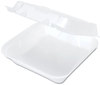 A Picture of product GNP-SN240V Genpak® Snap-It® Medium Single Compartment Vented Hinged Containers. 8-1/4 X 8 X 3 in. White. 100/bag, 2 bags/case.