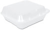 A Picture of product GNP-SN240V Genpak® Snap-It® Medium Single Compartment Vented Hinged Containers. 8-1/4 X 8 X 3 in. White. 100/bag, 2 bags/case.