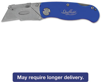 Great Neck® Sheffield Folding Lockback Knife, 1 Utility Blade, Blue