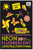 A Picture of product PAC-104303 Pacon® Neon® Construction Paper,  76 lbs., 12 x 18, Assorted, 20 Sheets/Pack