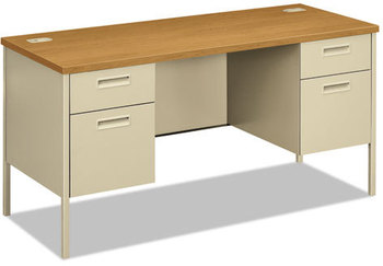 HON® Metro Classic Kneespace Credenza Series 60w x 24d 29.5h, Harvest/Putty