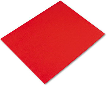 Pacon® Peacock® Railroad Board,  28 x 22, Red, 25/Carton