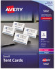 A Picture of product AVE-5302 Avery® Tent Cards Small Card, White, 2 x 3.5, 4 Cards/Sheet, 40 Sheets/Pack
