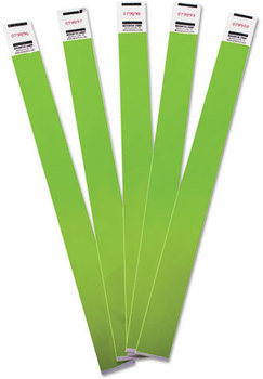 Advantus® Crowd Management Wristbands,  Sequentially Numbered, Green, 100/Pack