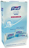 A Picture of product GOJ-9027 PURELL® Cottony Soft Individually Wrapped Sanitizing Hand Wipes,  5" x 7", White, 120 Packets/Box, 12 Boxes/Case.