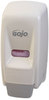 A Picture of product 672-203 GOJO® 800 Series Bag-in-Box Push-Style Dispenser for GOJO® Lotion Soap. 5.12 X 5.69 X 11.06 in. White.