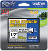 A Picture of product BRT-TZES231 Brother P-Touch® TZe Series Extra-Strength Adhesive Laminated Labeling Tape,  1/2w, Black on White