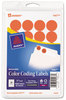 A Picture of product AVE-05469 Avery® Printable Self-Adhesive Removable Color-Coding Labels 0.75" dia, Dark Blue, 24/Sheet, 42 Sheets/Pack, (5469)