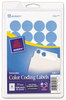 A Picture of product AVE-05469 Avery® Printable Self-Adhesive Removable Color-Coding Labels 0.75" dia, Dark Blue, 24/Sheet, 42 Sheets/Pack, (5469)