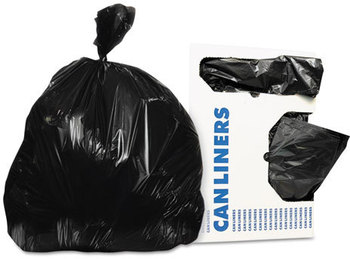 Heritage Low-Density Can Liners,  20-30 gal, 0.5 mil, 30 x 36, Black, 250/Carton