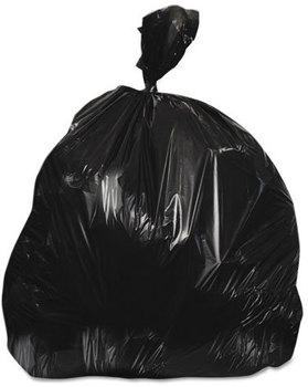 Heritage High-Density Coreless Roll Waste Can Liners,  20-30 gal, 10 mic, 30 x 37, Black, 500/Carton