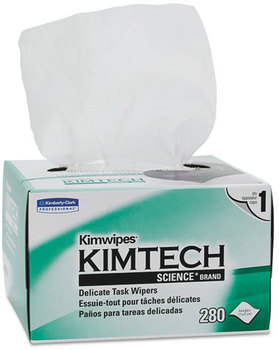 Kimtech* KIMWIPES* Delicate Task Wiper, Tissue, 4 2/5 x 8 2/5, 280/Box, 30 Boxes/Carton