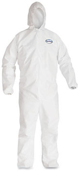 KleenGuard™ A40 Elastic-Cuff, Ankle, & Hood Coveralls with Zipper. 2X-Large. White. 25/case.