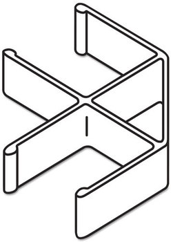 HON® Versé® Quick Connect 90° Connecting Hardware Verse 90 Degree Gray, 2/Pack