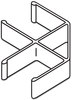 A Picture of product BSX-QC90GY HON® Versé® Quick Connect 90° Connecting Hardware Verse 90 Degree Gray, 2/Pack