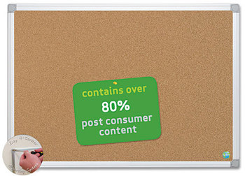 MasterVision® Earth Cork Board,  48 x 72, Aluminum Frame