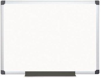 MasterVision® Porcelain Value Dry Erase Board,  36 x 48, White, Aluminum Frame