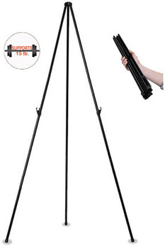 MasterVision® Instant Easel,  61 1/2", Black, Steel, Heavy-Duty