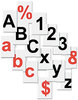 A Picture of product BVC-FM1209 MasterVision® Interchangeable Magnetic Characters,  Calendar Dates, Red/White, 1" x 1"