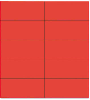 MasterVision® Dry Erase Magnetic Tape,  Red, 2" x 7/8", 25/Pack