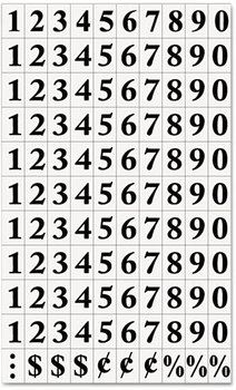MasterVision® Interchangeable Magnetic Characters,  Numbers, Black, 3/4"h