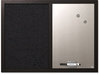 A Picture of product BVC-MX04433168 MasterVision® Designer Fabric Bulletin Board,  Bulletin/Dry Erase, 24X18, Black Frame