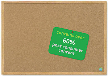 MasterVision® Earth Cork Board, 48 x 72, Wood Frame