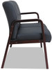 A Picture of product ALE-RL2219M Alera® Reception Lounge WL Series Loveseat Wood 44.88w x 26.13d 33h, Black/Mahogany