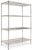 A Picture of product ALE-SW504824BL Alera® NSF Certified Industrial Heavy-Duty Wire Shelving Starter Kit Four-Shelf 48w x 24d 72h, Black