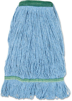 Boardwalk® Super Loop Narrowband Cotton/Synthetic Looped-End Mop Heads. Medium. Blue. 12/case.