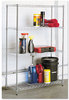 A Picture of product ALE-SW843614SR Alera® Light-Duty Residential Wire Shelving Kit Four-Shelf, 36w x 14d 54h, Silver