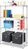 A Picture of product ALE-SW843614SR Alera® Light-Duty Residential Wire Shelving Kit Four-Shelf, 36w x 14d 54h, Silver