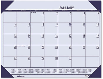 House of Doolittle™ EcoTones® 100% Recycled Monthly Desk Pad Calendar 22 x 17, Sunset Orchid Sheets, Cordovan Corners, 12-Month (Jan to Dec): 2026
