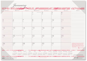 House of Doolittle™ Breast Cancer Awareness 100% Recycled Monthly Desk Pad Calendar Artwork, 18.5 x 13, Black Binding/Corners,12-Month(Jan-Dec): 2026