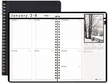 House of Doolittle™ Black-on-White Photo Weekly Appointment Book Landscape Photography, 11 x 8.5, Black Cover, 12-Month (Jan to Dec): 2026