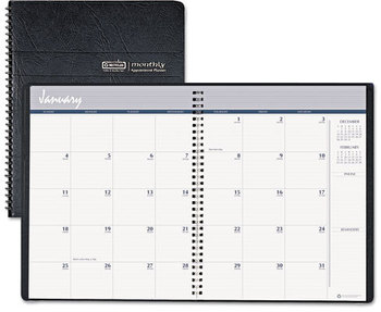 House of Doolittle™ 14-Month 100% Recycled Ruled Monthly Planner 8.75 x 6.78, Black Cover, 14-Month: Dec 2025 to Jan 2027