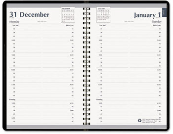 House of Doolittle™ Memo Size Daily Appointment Book with 15-Minute Schedule 8 x 5, Black Cover, 12-Month (Jan to Dec): 2026