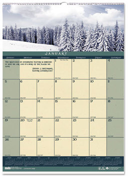 House of Doolittle™ Earthscapes™ 100% Recycled Landscapes™ Monthly Wall Calendar Color Landscape Photography, 12 x 16.5, White Sheets, 12-Month (Jan-Dec): 2026