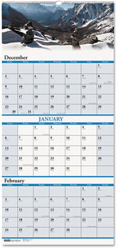 House of Doolittle™ Earthscapes™ 100% Recycled Scenic Three-Month Format Vertical Wall Calendar 3-Month Landscape Photography, 12.25 x 26, 14-Month: Dec 2025 to Jan 2027