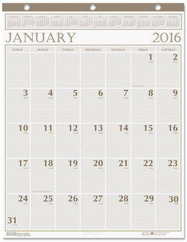 House of Doolittle™ Large Print 100% Recycled Monthly Wall Calendar 20 x 26, Beige Sheets, 12-Month (Jan to Dec): 2026