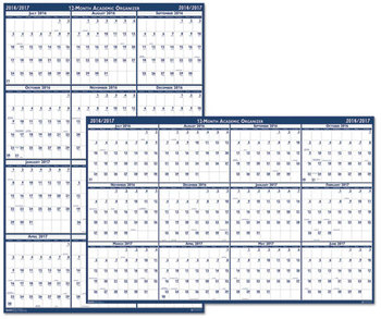 House of Doolittle™ 100% Recycled Poster Style Reversible/Erasable Yearly Wall Calendar Academic Year 24 x 37, 12-Month (July to June): 2025 2026