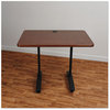A Picture of product ALE-VA7443BK Alera® Valencia™ Series Training Table T-Leg Base 24.5w x 19.75d 28.5h, Black