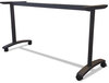 A Picture of product ALE-VA7443BK Alera® Valencia™ Series Training Table T-Leg Base 24.5w x 19.75d 28.5h, Black