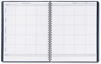House of Doolittle™ 100% Recycled Lesson Plan Book Weekly, 8 Classes, Blue Cover, 11 x 8.5 Sheets, 41-Week Span