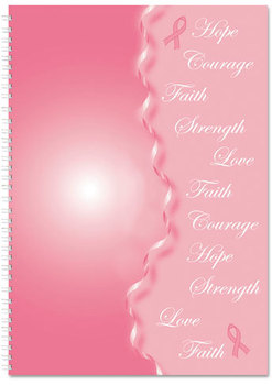 House of Doolittle™ Breast Cancer Awareness 100% Recycled Ruled Monthly Planner/Journal 10 x 7, Pink Cover, 12-Month (Jan to Dec): 2026