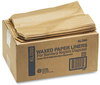 A Picture of product HOS-260 HOSPECO® Napkin Receptacle Liners,  Kraft Waxed Paper, 7.5" x 10.5" x 3", 500/Carton