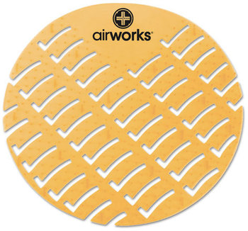Hospital Specialty Co. Airworks® Deodorizing Urinal Screen. Light Orange. Citrus Grove scent. 10/box.