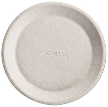 Chinet® Savaday® Round Molded Fiber Dinnerware Plates. 10 in. White.